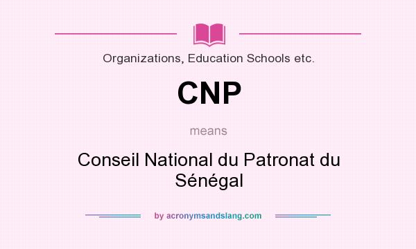 What does CNP mean? It stands for Conseil National du Patronat du Sénégal