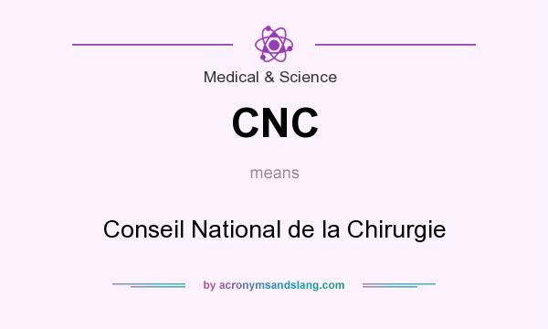 What does CNC mean? It stands for Conseil National de la Chirurgie