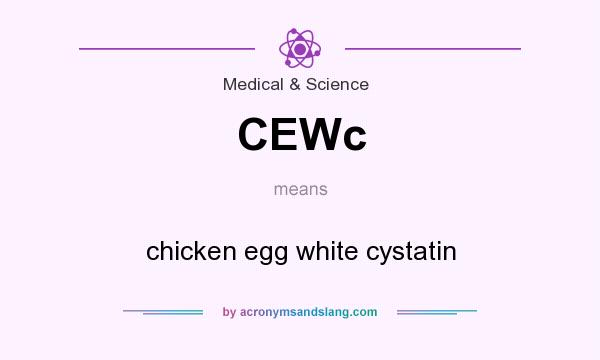 What does CEWc mean? It stands for chicken egg white cystatin