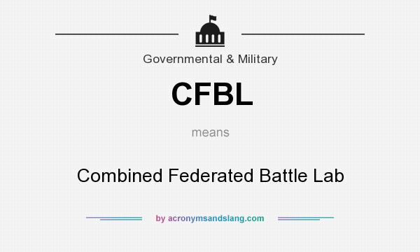 What does CFBL mean? It stands for Combined Federated Battle Lab