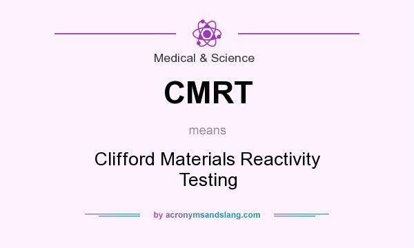 What does CMRT mean? It stands for Clifford Materials Reactivity Testing