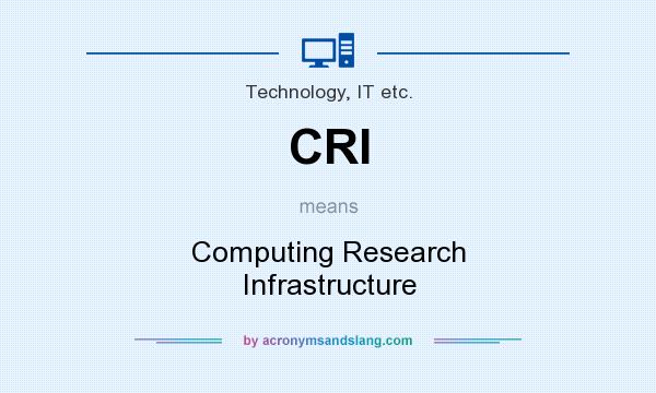 What does CRI mean? It stands for Computing Research Infrastructure