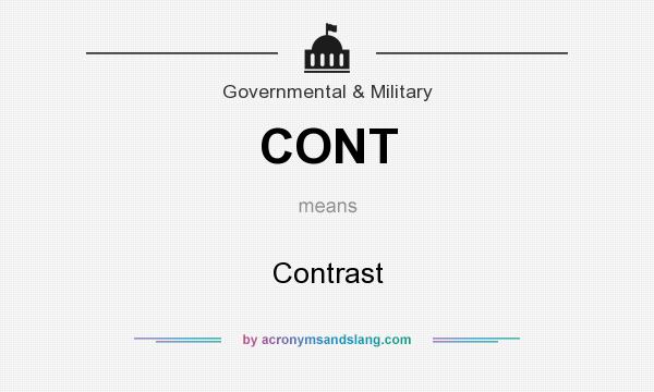 What does CONT mean? It stands for Contrast