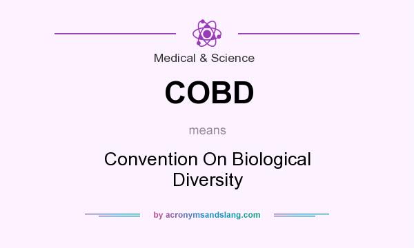 What does COBD mean? It stands for Convention On Biological Diversity