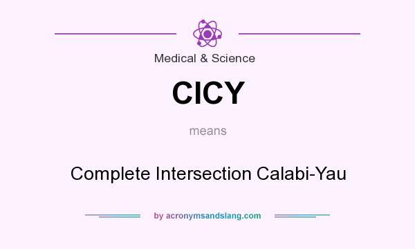 What does CICY mean? It stands for Complete Intersection Calabi-Yau