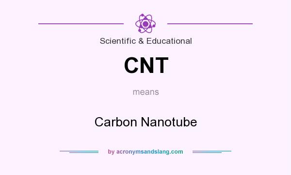 What does CNT mean? It stands for Carbon Nanotube