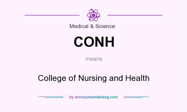 What does CONH mean? It stands for College of Nursing and Health