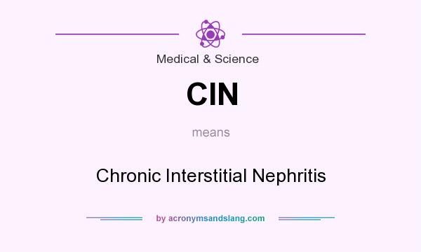What does CIN mean? It stands for Chronic Interstitial Nephritis