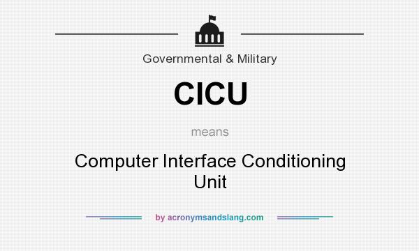 What does CICU mean? It stands for Computer Interface Conditioning Unit