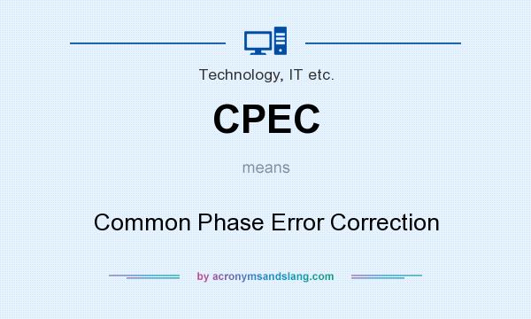What does CPEC mean? It stands for Common Phase Error Correction