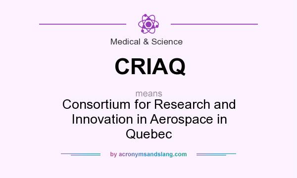 What does CRIAQ mean? It stands for Consortium for Research and Innovation in Aerospace in Quebec