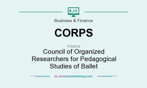 What does CORPS mean? It stands for Council of Organized Researchers for Pedagogical Studies of Ballet