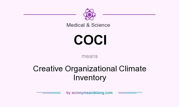What does COCI mean? It stands for Creative Organizational Climate Inventory