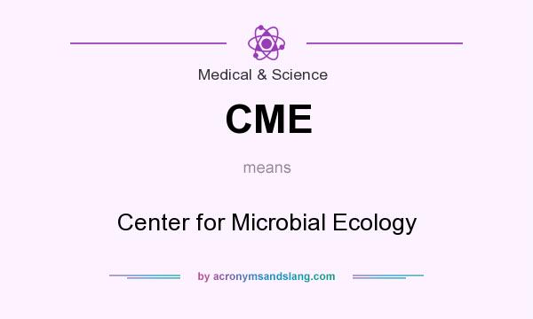 What does CME mean? It stands for Center for Microbial Ecology