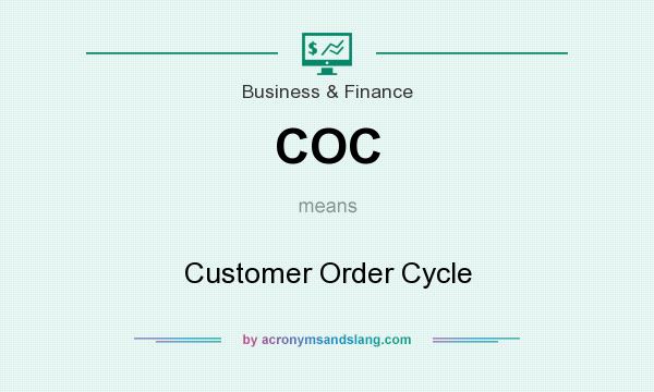 What does COC mean? It stands for Customer Order Cycle