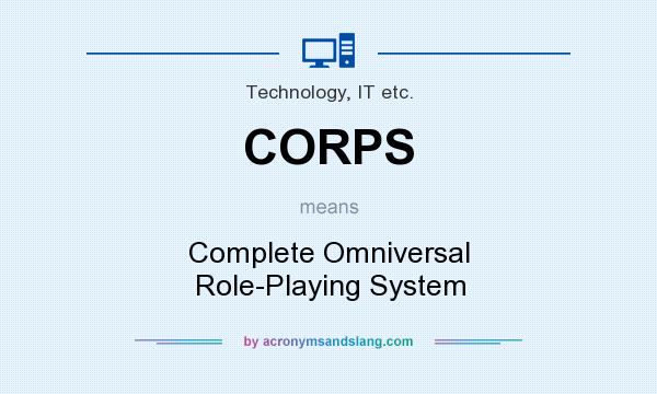 What does CORPS mean? It stands for Complete Omniversal Role-Playing System