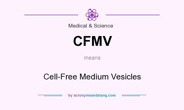 What does CFMV mean? It stands for Cell-Free Medium Vesicles