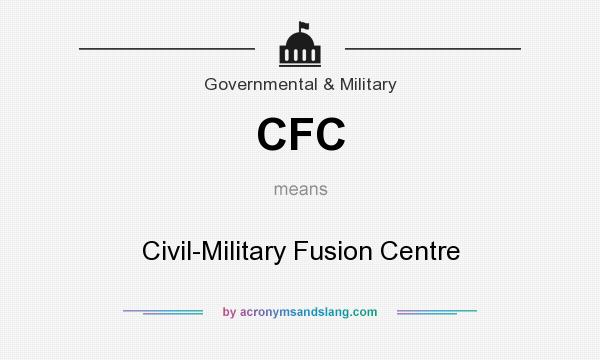 What does CFC mean? It stands for Civil-Military Fusion Centre