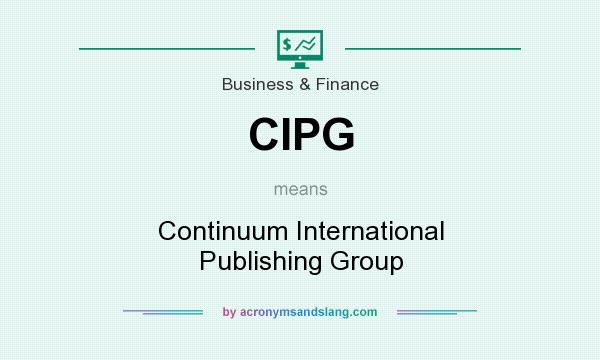 What does CIPG mean? It stands for Continuum International Publishing Group
