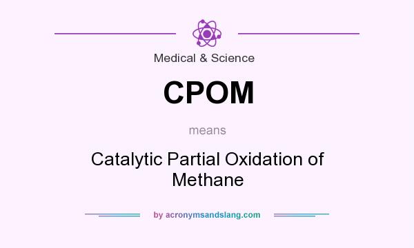 What does CPOM mean? It stands for Catalytic Partial Oxidation of Methane