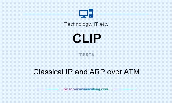 What does CLIP mean? It stands for Classical IP and ARP over ATM