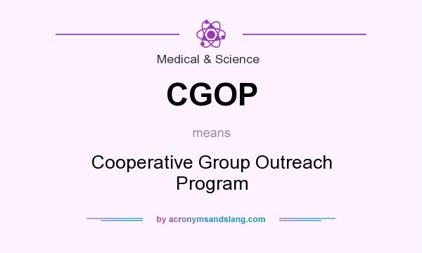 What does CGOP mean? It stands for Cooperative Group Outreach Program