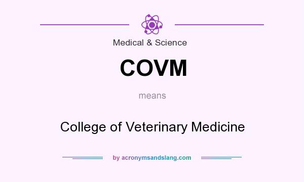 What does COVM mean? It stands for College of Veterinary Medicine