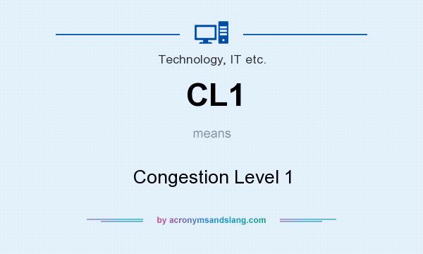 What does CL1 mean? It stands for Congestion Level 1