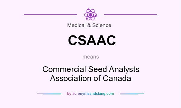 What does CSAAC mean? It stands for Commercial Seed Analysts Association of Canada