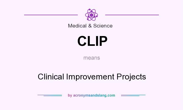 What does CLIP mean? It stands for Clinical Improvement Projects