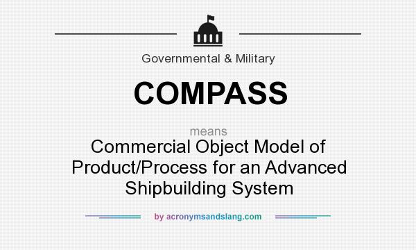 What does COMPASS mean? It stands for Commercial Object Model of Product/Process for an Advanced Shipbuilding System