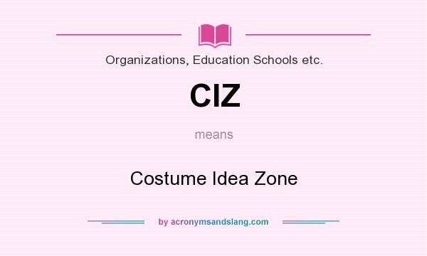 What does CIZ mean? It stands for Costume Idea Zone