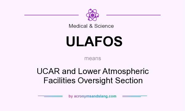 What does ULAFOS mean? It stands for UCAR and Lower Atmospheric Facilities Oversight Section