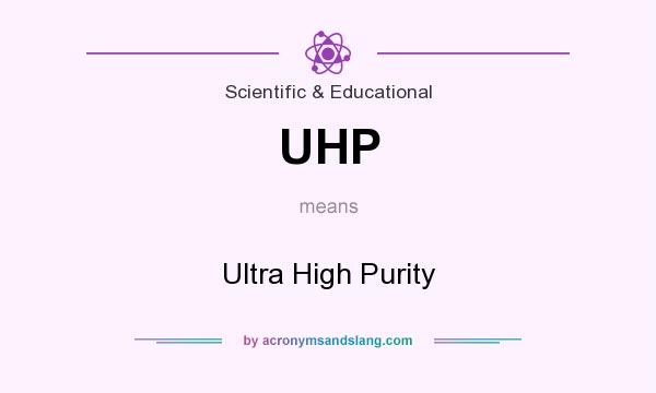 What does UHP mean? It stands for Ultra High Purity