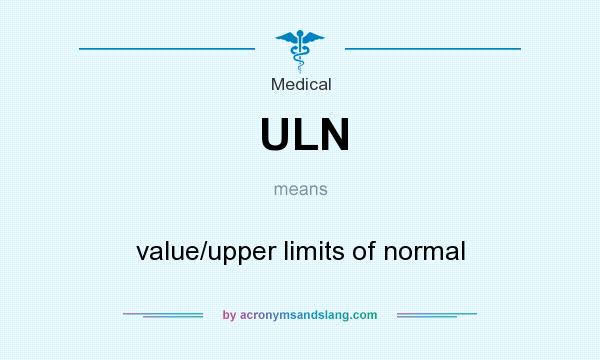 What does ULN mean? It stands for value/upper limits of normal