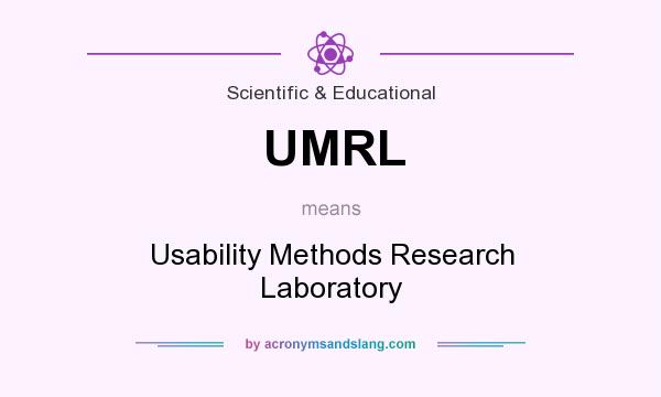 What does UMRL mean? It stands for Usability Methods Research Laboratory