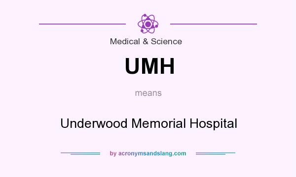 What does UMH mean? It stands for Underwood Memorial Hospital
