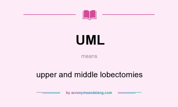 What does UML mean? It stands for upper and middle lobectomies