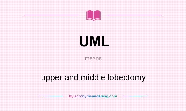 What does UML mean? It stands for upper and middle lobectomy