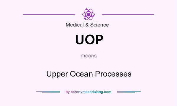 What does UOP mean? It stands for Upper Ocean Processes