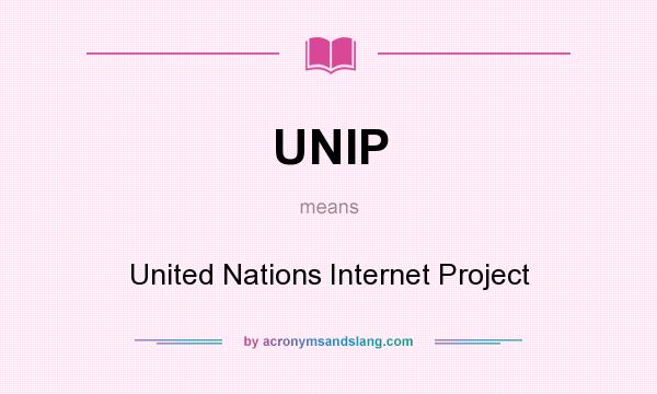 What does UNIP mean? It stands for United Nations Internet Project