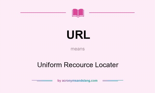 What does URL mean? It stands for Uniform Recource Locater
