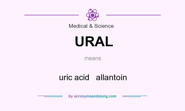 What does URAL mean? It stands for uric acid   allantoin