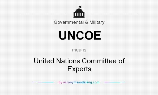 What does UNCOE mean? It stands for United Nations Committee of Experts
