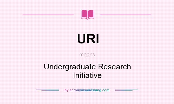 What does URI mean? It stands for Undergraduate Research Initiative