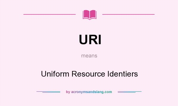 What does URI mean? It stands for Uniform Resource Identiers
