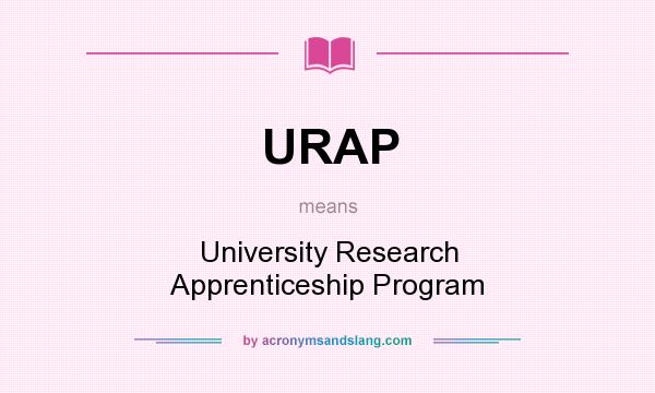 What does URAP mean? It stands for University Research Apprenticeship Program