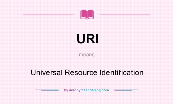 What does URI mean? It stands for Universal Resource Identification