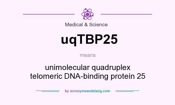 What does uqTBP25 mean? It stands for unimolecular quadruplex telomeric DNA-binding protein 25