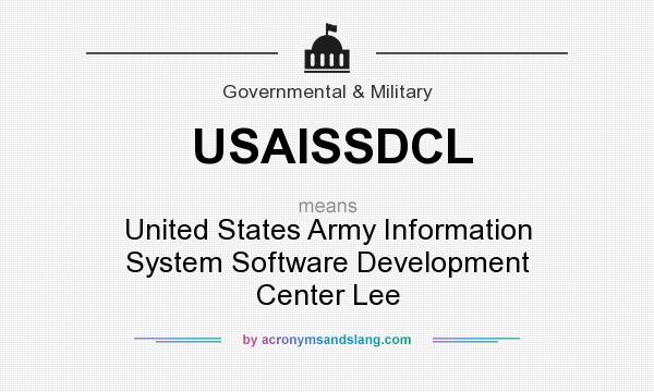 What does USAISSDCL mean? It stands for United States Army Information System Software Development Center Lee